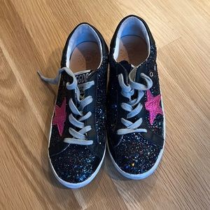 Kids golden goose size 35 navy glitter